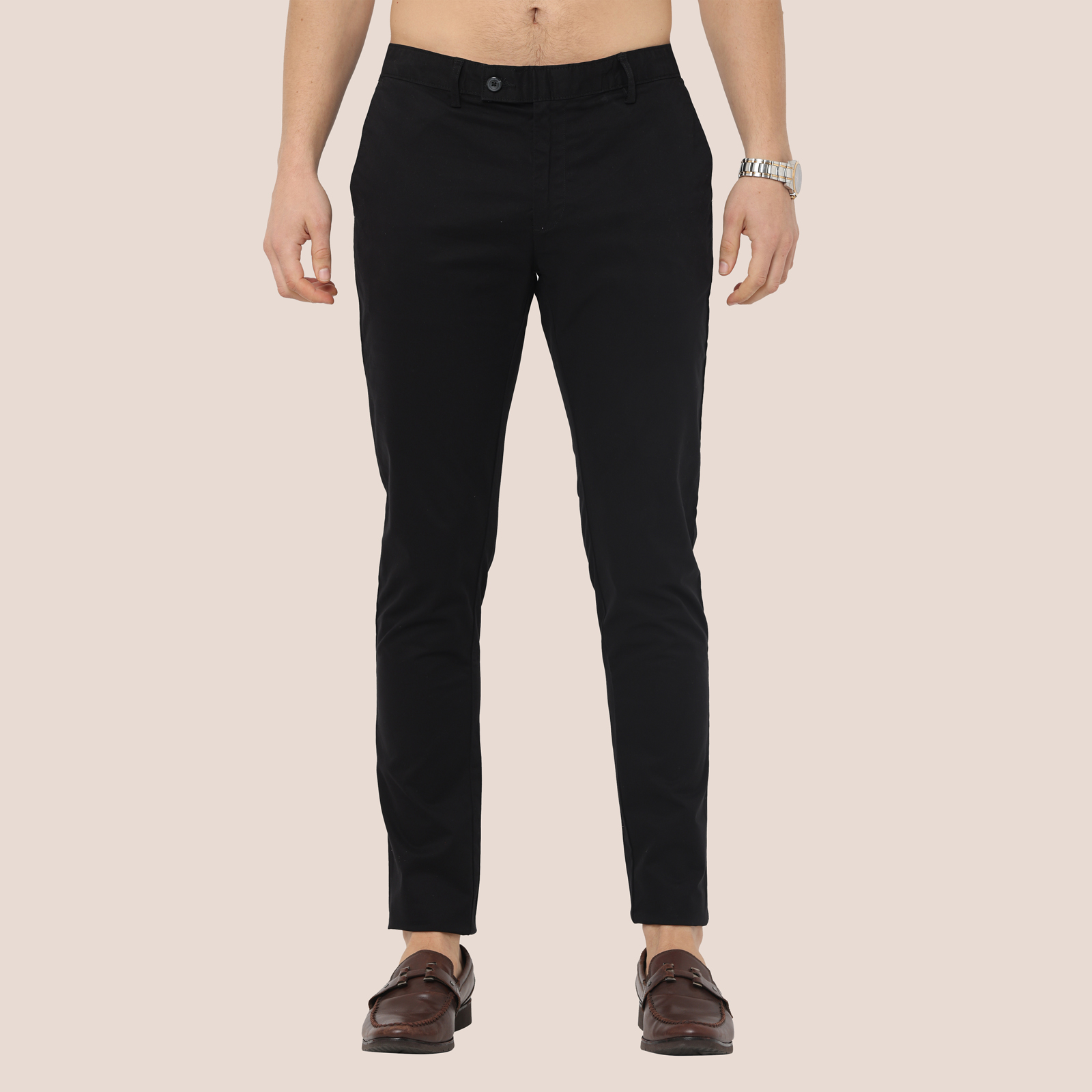 Buy Women Black Regular Fit Solid Casual Trousers Online  739089  Allen  Solly