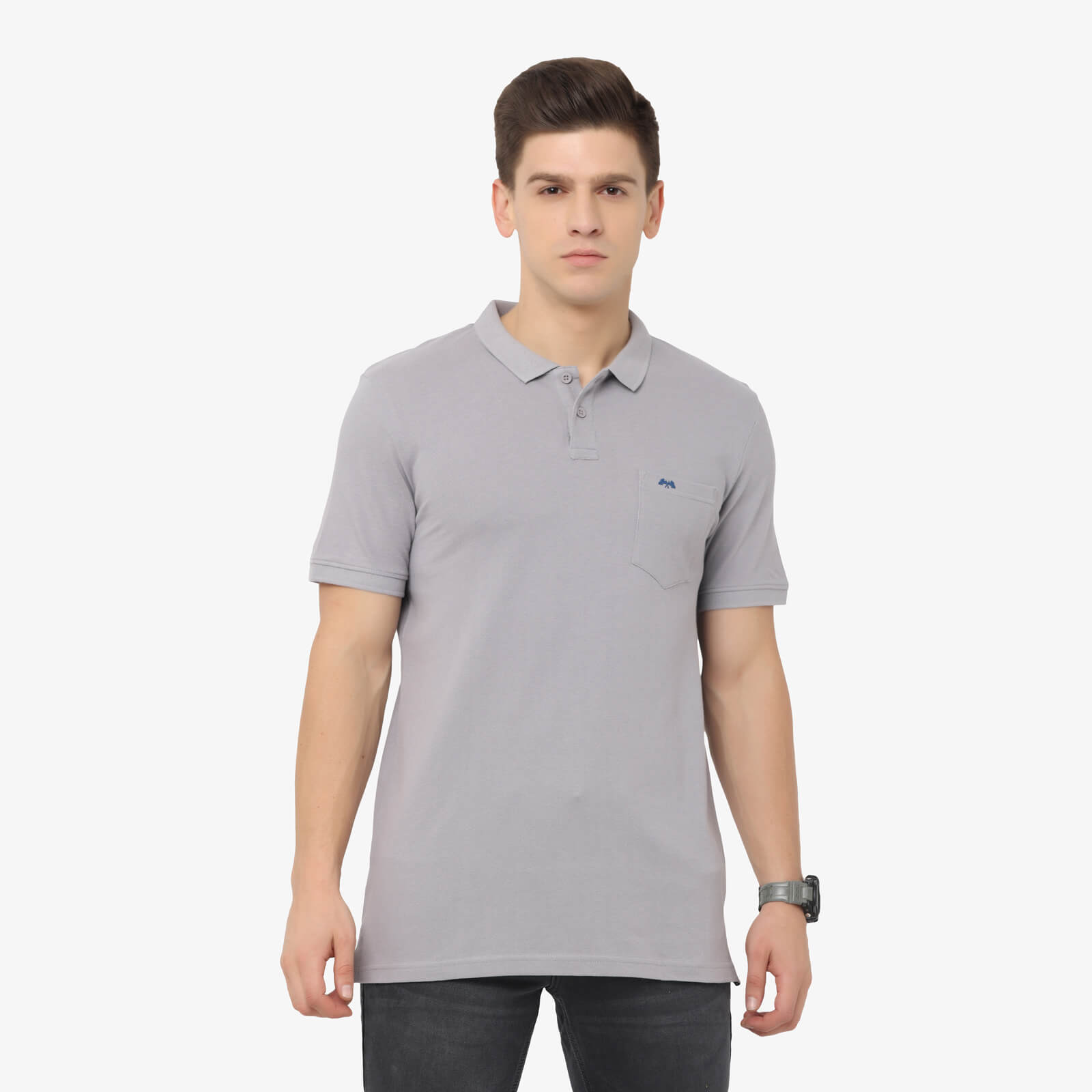Grey Polo T-Shirt – Alan Scott